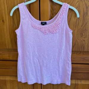 Talbots sleeveless shirt. Rose colored. PS.